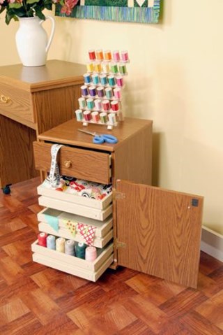 Suzi Storage Sidekick Cabinet by Arrow - Oak