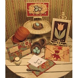 Nest & Tulip Notecard & Envelope Pattern