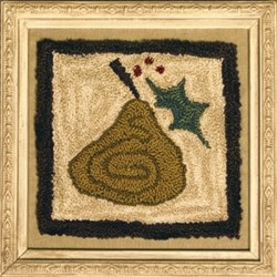 Holiday Pear Punchneedle Pattern