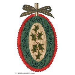Holly Garland Punchneedle Pattern