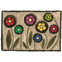 Playful Posies Punchneedle Pattern & Buttons Set