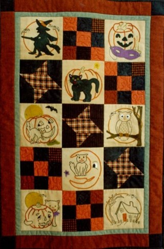 Ol' Halloween Stitch Quilt Pattern Set