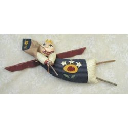 Liberty Angel <br>Folk Art Doll <br>by Sandy McKee of Liberty Gardens