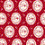 Chelsea Manor Quilting Fabric - Red with Ivory Medallions