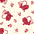 Chelsea Manor Quilting Fabric - Ivory with Red Bunnies