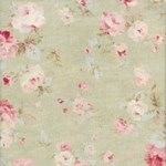 Lecein - Durham Quilt - Green with Pink Roses