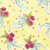 Angel Houses - Pink Bouquets on Yellow