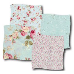 Lecein- Mini FQ packs - Fancy Florals - Aqua
