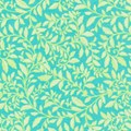 Piccadilly - Teal/Chartreuse Leaf with Silver Metallic Shimmer - by Paintbrush Studios