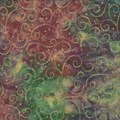 Hoffman Bali Batik - Plum with Gold Swirls & Stars