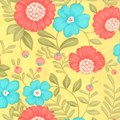 Lovely - Flowers on Yellow - by Sandy Gervais for MODA