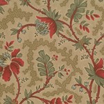 Maison de Garance - Flowers and Vines on Dark Tan - by French General for MODA