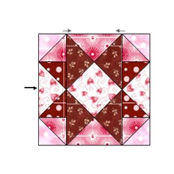Chocolate Pecan Crown Block - Pattern Download