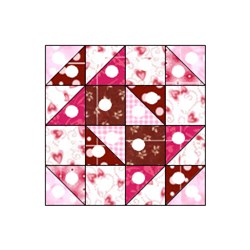 Chocolate Toffee Squares Block - Pattern Download