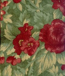 Vintage Robyn Pandolph - Fat Quarter - Folk Art Christmas IV Floral Green