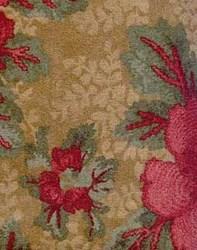 Vintage Robyn Pandolph - Fat Quarter - Folk Art Christmas IV Large Floral - Brown