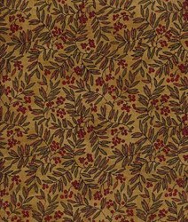 Vintage Robyn Pandolph - Fat Quarter - Folk Art Christmas III  Holly Brown