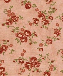 Vintage Robyn Pandolph - Fat Quarter - Folk Art Christmas III Rose Vine - Rose