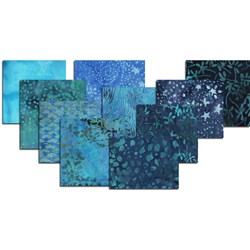 Hoffman Winter Blues Batik Fat Quarter Bundle