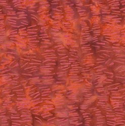 Island Batik Rose of Sharon - Fat Quarter - Orangie Etched Lines