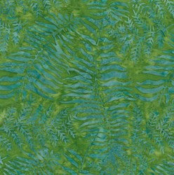 Island Batik Rose of Sharon - Fat Quarter - Green Ferns