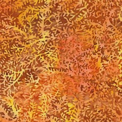 Island Batik Rose of Sharon - Fat Quarter - Pink & Yellow Coral