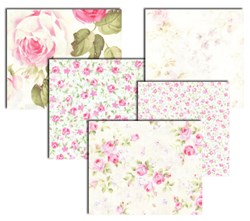Lecein- Mini Fat Quarter packs - Fancy Florals - White