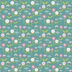 Love Birds Blue Garden by Riley Blake Fabrics