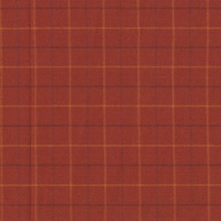 Homespun Fabric Pumkin Patch Plaid Orangie-Red squaresby Renee Nanneman for Andover Fabrics
