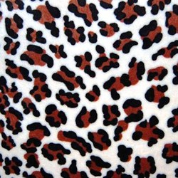 Baby Leopard -Snow- Minky 12" x 23"