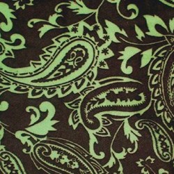 Brown & Sage Paisley Cuddle Minky - 60" wide