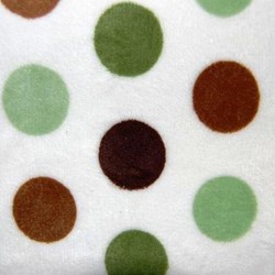 Mocha & Olive Cuddle Jumbo Dot Minky - 60" wide