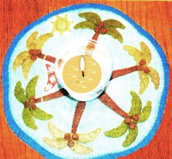 Aloha Candle Mat Wool Felt Kit