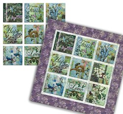 Batik "Faith Love Hope" Quilt Kit or Canvas Blocks