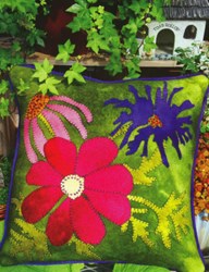 In Full Bloom PIllow Wool Applique Kit