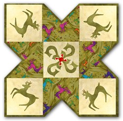 Reindeer Romp Wall Hanging Kit -Green
