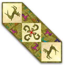 Reindeer Romp Table Runner Kit -Green