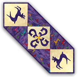 Reindeer Romp Table Runner Kit -Purple