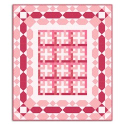 Time in a Bottle Quilt Kit - Pinks and Rds