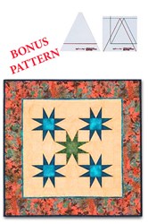 Triangle in a Square Ruler Set with Bonus Pattern and Batik Kit Option