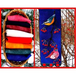 Limited Edition Fluttering Winter & Bonus - Free Birds & Berries Wall Hanging Pattern