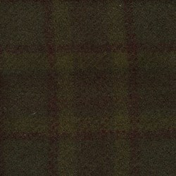 Green & Brown Plaid  Hand Dyed  Wool Fat Eighth