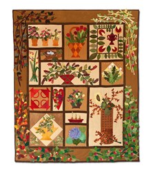 "Baskets" Wool Applique Block of the Month or All at Once