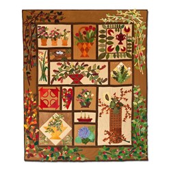 "Baskets" Wool Applique Block of the Month or All at Once
