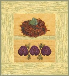 Bird Nest & Pansies Pattern