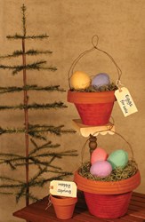 Quilted Clay Pot Pails & Woolly Goose Eggs Pattern
