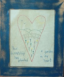 Friendship Heart Stitchery Pattern