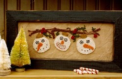 Snowmen on a Limb Punch Needle Pattern