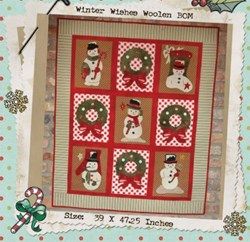 Winter Wishes Woolen Applique Quilt Pattern