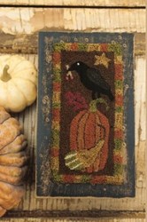 Fall Crow with Pumpkin Punch Needle Pattern